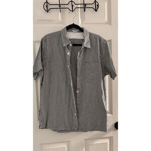 J.Lindeberg Slim Fit Golf Shirt Mens XL Gingham Button Up